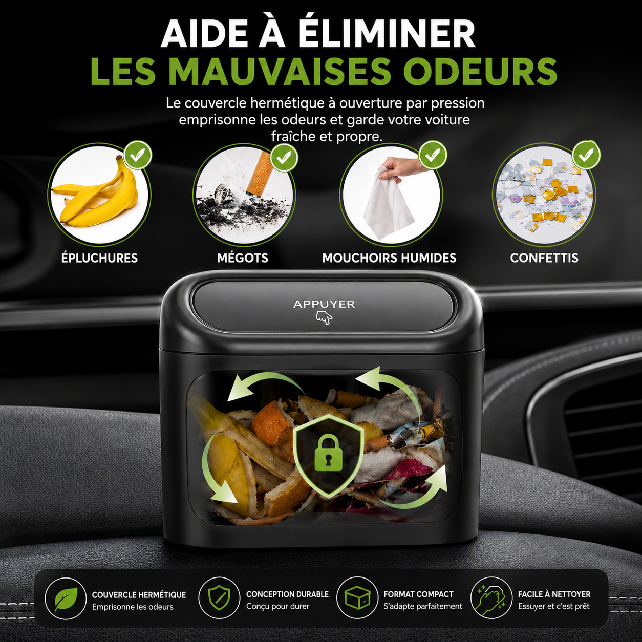 Mini Poubelle de Voiture