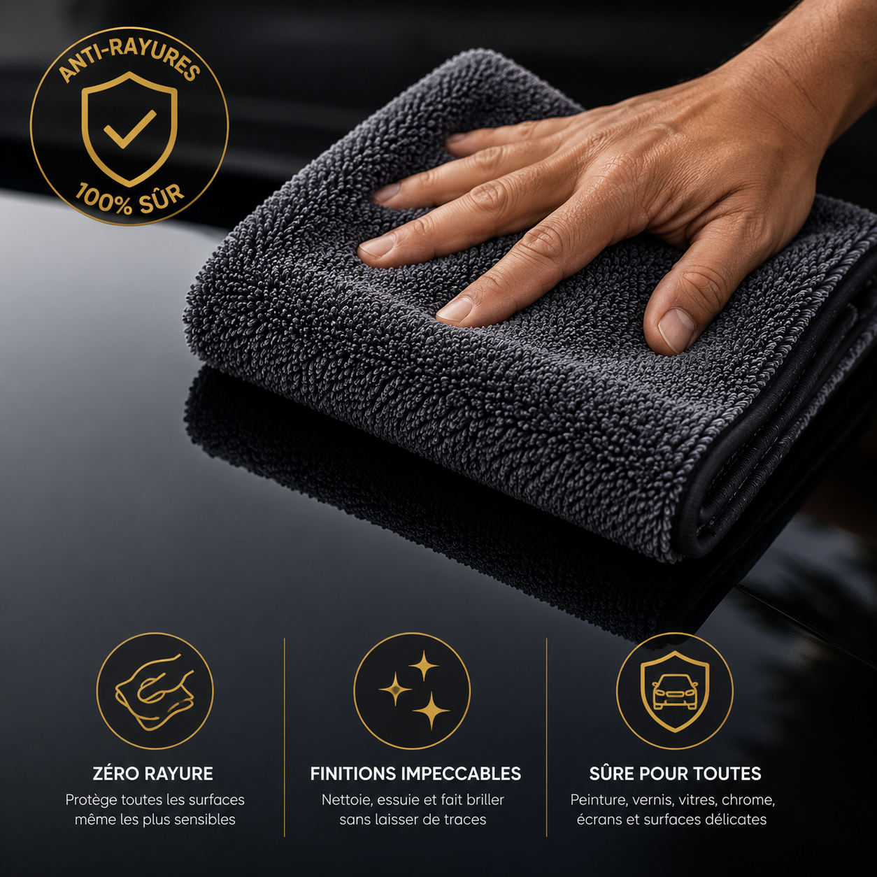 Serviette Microfibre Absorption Extreme Antirayure